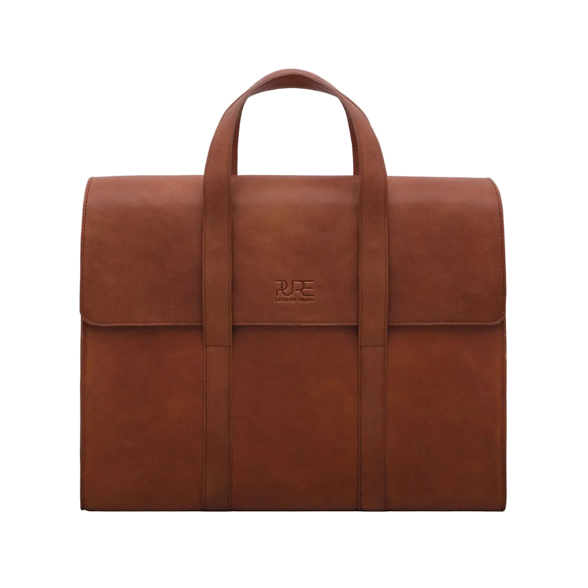 PURE Leather Studio nahast ärikott, sülearvutikott, pruun – 15,6"