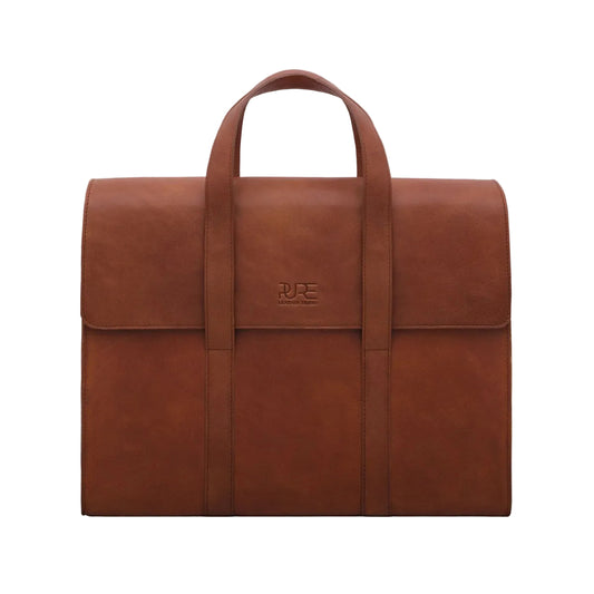 PURE Leather Studio nahast ärikott, sülearvutikott, pruun – 15,6"
