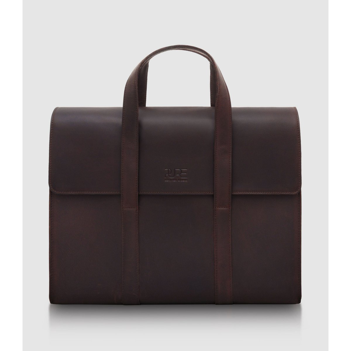 PURE Leather Studio nahast ärikott, sülearvutikott, pruun – 15,6"