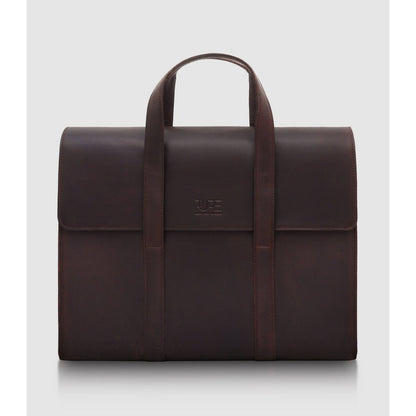 PURE Leather Studio nahast ärikott, sülearvutikott, pruun – 15,6"