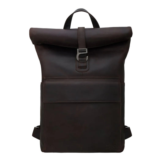 PURE Leather Studio POLIS nahast seljakott Chocolate – 16" sülearvutile