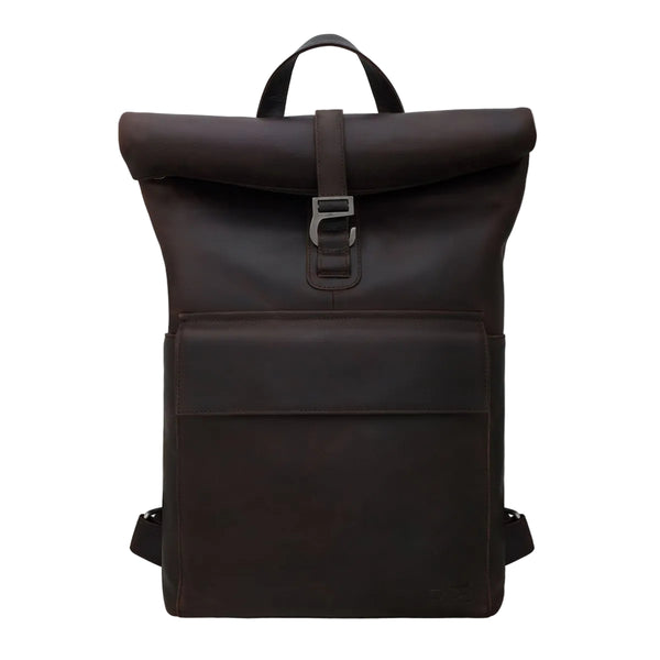 PURE Leather Studio POLIS nahast seljakott Chocolate – 16" sülearvutile