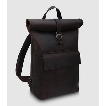 PURE Leather Studio POLIS nahast seljakott Chocolate – 16" sülearvutile