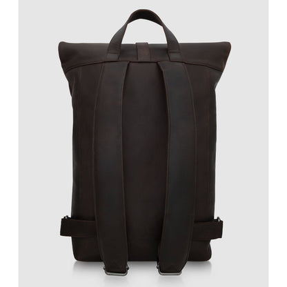 PURE Leather Studio POLIS nahast seljakott Chocolate – 16" sülearvutile