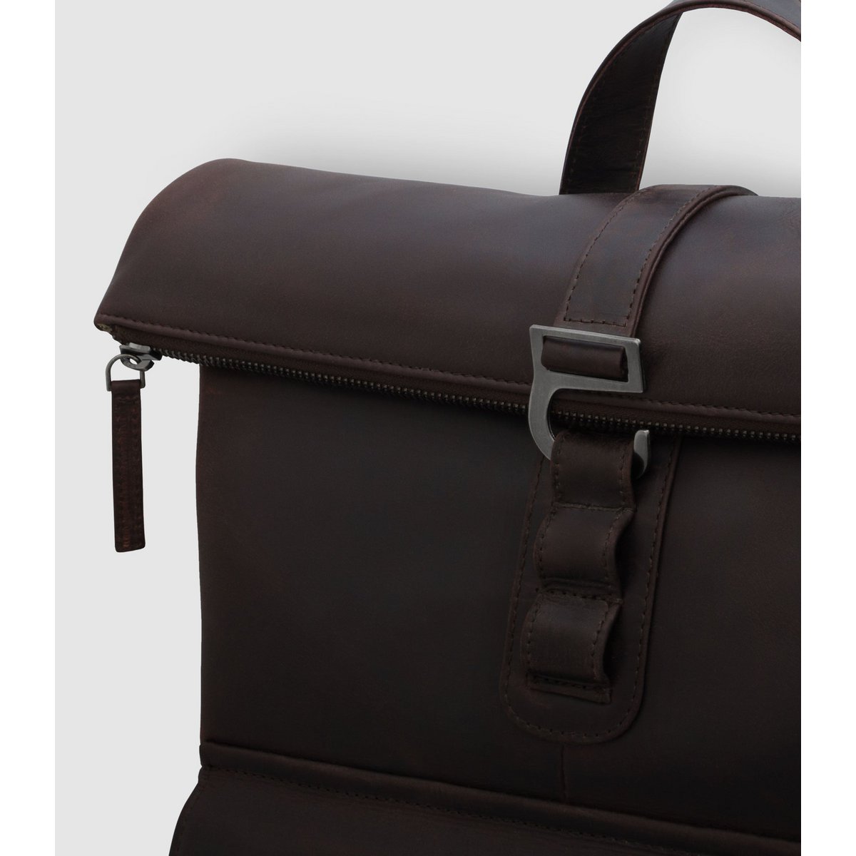 PURE Leather Studio POLIS nahast seljakott Chocolate – 16" sülearvutile