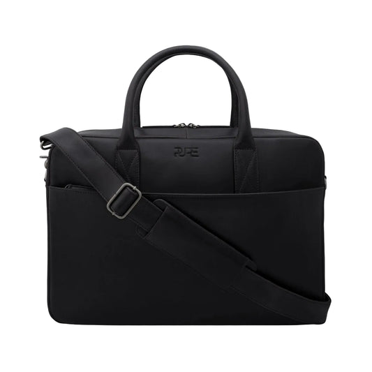 PURE Leather Studio nahast ärikott, sülearvutikott, must – 15,6"