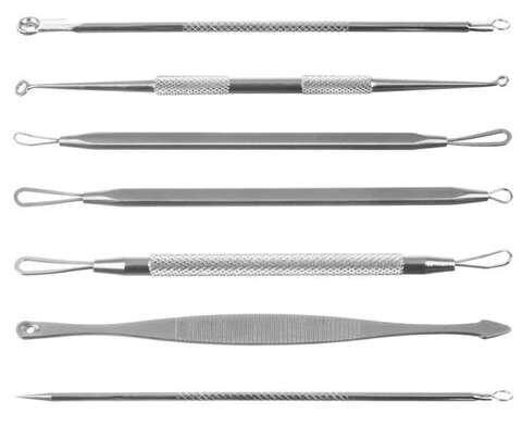 Mustpeade ja tedrepeade eemaldamise komplekt, Mustpeade eemaldamise lusikate komplekt 7 tk