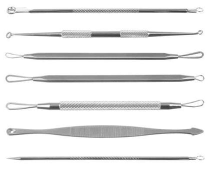 Mustpeade ja tedrepeade eemaldamise komplekt, Mustpeade eemaldamise lusikate komplekt 7 tk